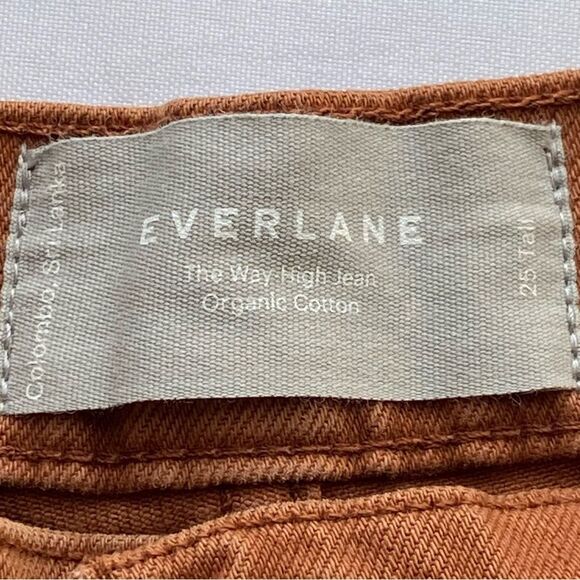 Everlane Rust Organic Cotton The Way-High Jeans Size 25 Tall - Picture 11 of 16
